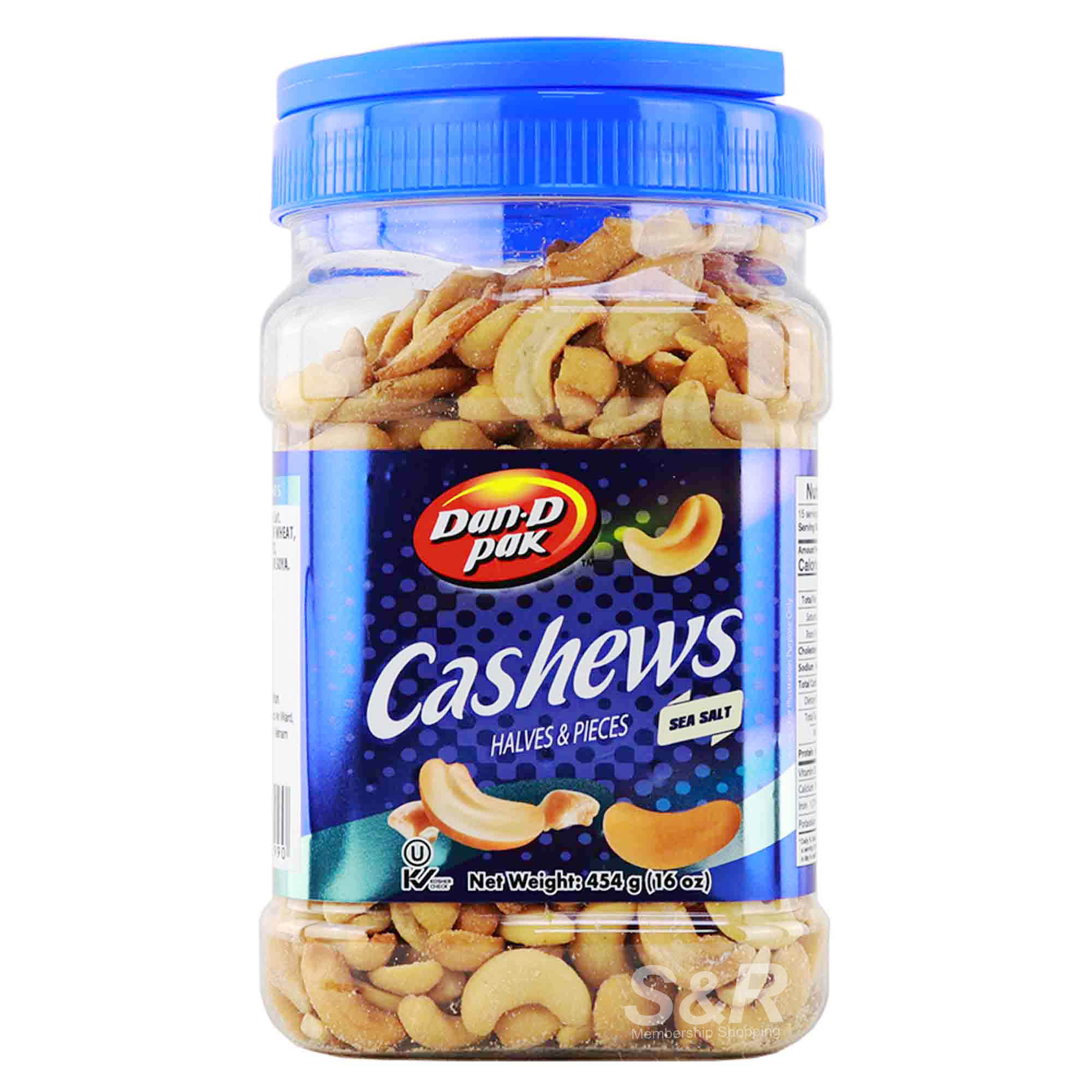 Dan-D Pak Cashews Halves and Pieces Sea Salts 454g